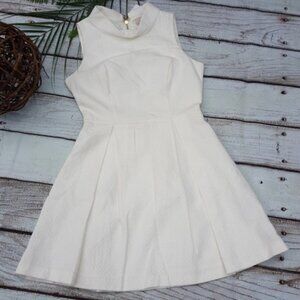 Forever 21 White Cowl-Neck Dimension Dress